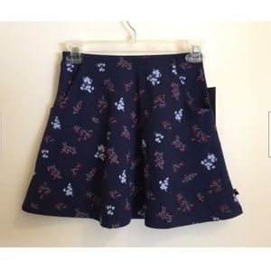 Tommy Hilfiger Girls Youth Skater Skirt Size M 8/10 Navy Floral NWT